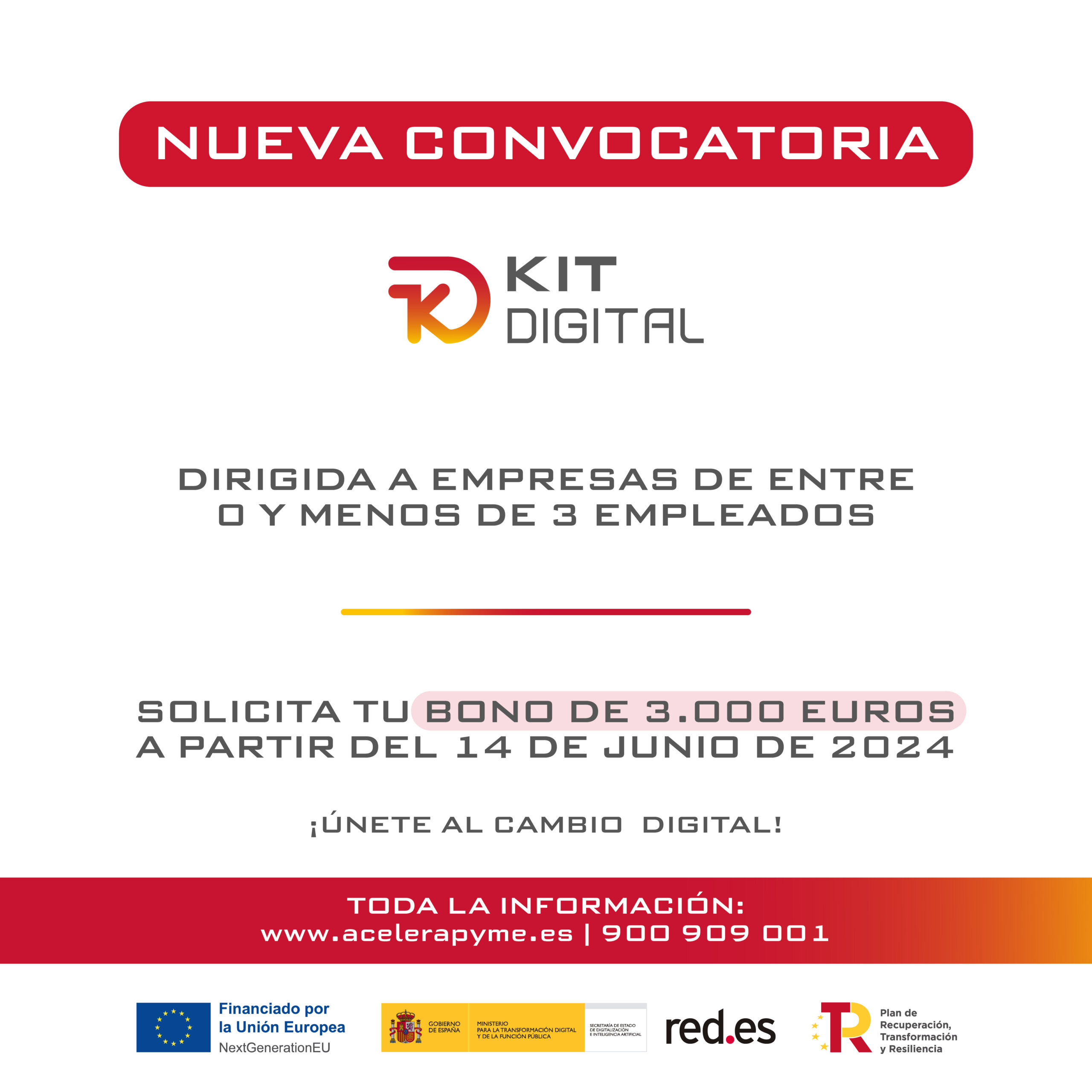 Las empresas de menos de 3 trabajadores podrán pedir su bono digital de 3.000 euros a partir del 14 de junio