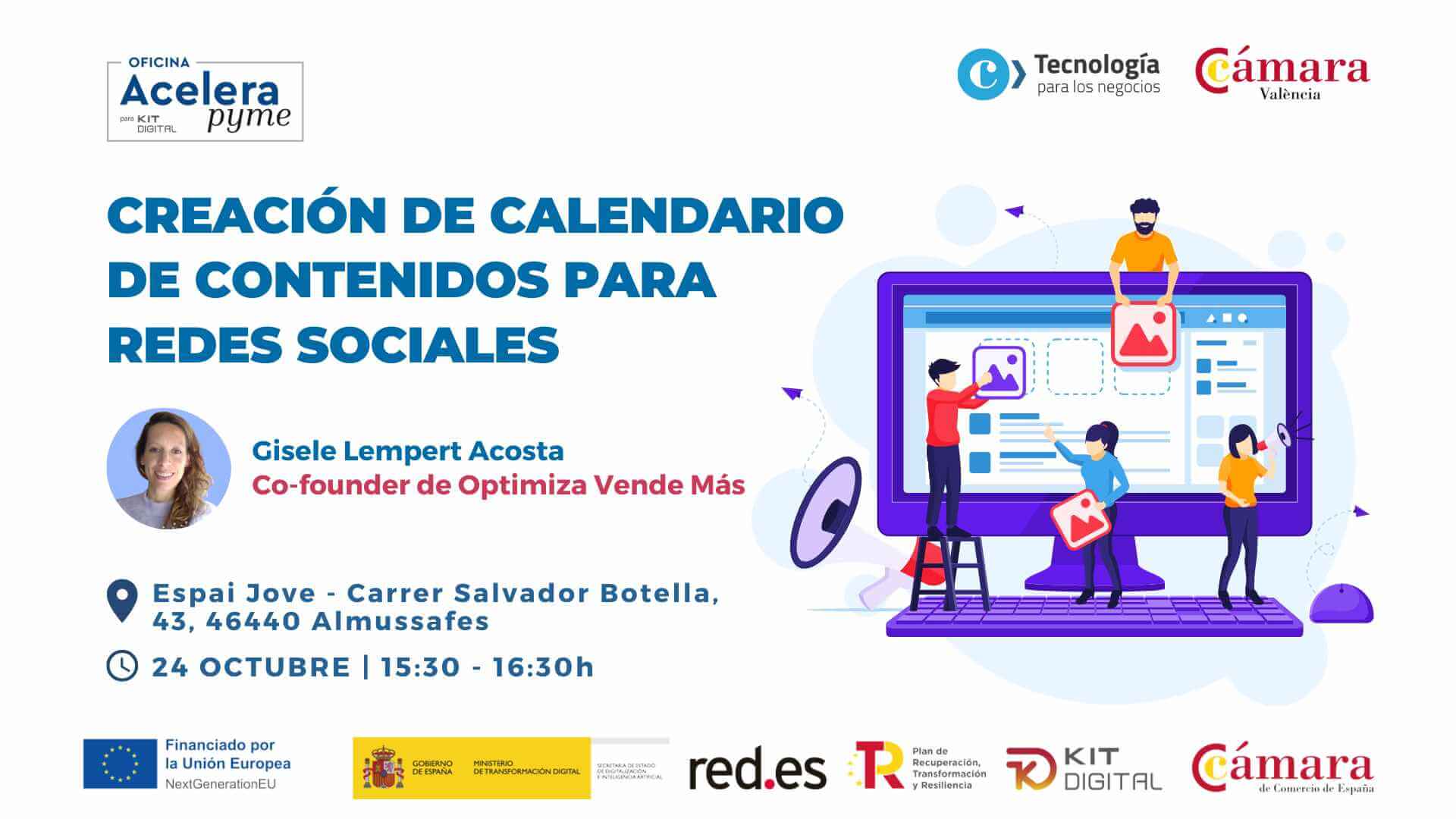 Kit Digital: Creación de calendario de contenidos para redes sociales